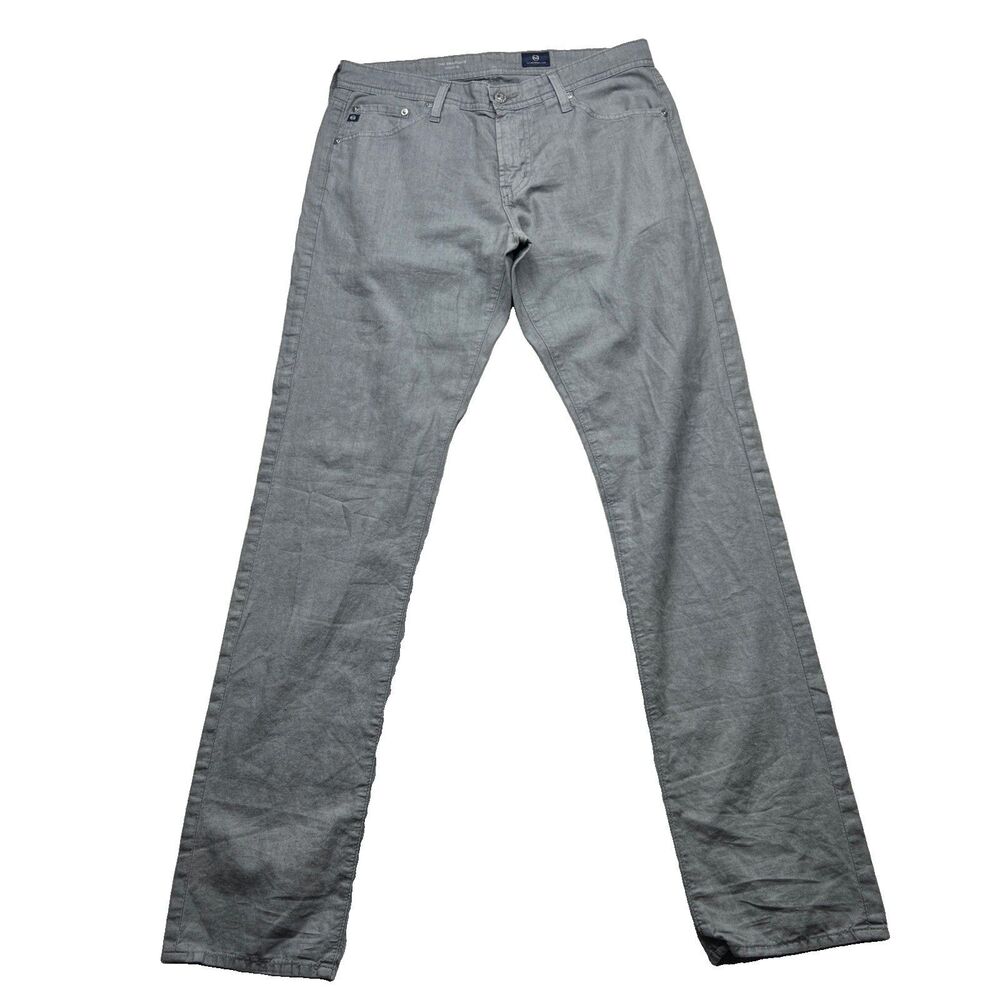 AG Graduate Trouser Pants Mens 32 Gray Tailored Leg Stretch Chino Cotton
